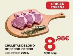Hipercor Origen - chuletas de lomo de cerdo iberico oferta