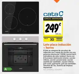 Obramat Cata - lote placa induccion + horno oferta