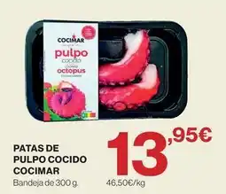 Hipercor Cocimar - patas de pulpo cocido oferta