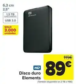 Carrefour Wd - disco duro elements oferta