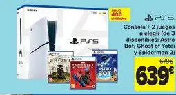 Carrefour Sony - consola + 2 juegos a elegir (de 3 disponibles astro bot ghost of yotei y spiderman 2) oferta