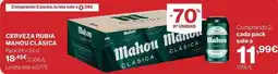 Hipercor Mahou - cerveza rubia clasica oferta