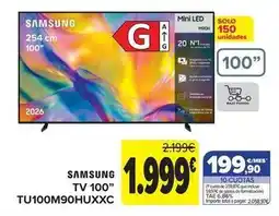 Carrefour Samsung - tv 100'' tu100m90huxxc oferta