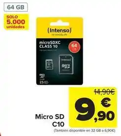 Carrefour Intenso - micro sd c10 oferta