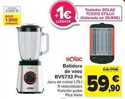 Carrefour Solac - batidora de vaso bv5733 pro oferta