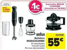 Carrefour Braun - batidora mq50202mbk oferta
