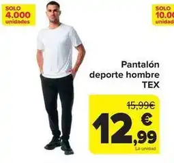 Carrefour Tex - pantalón deporte hombre oferta