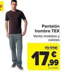 Carrefour Tex - pantalón hombre oferta