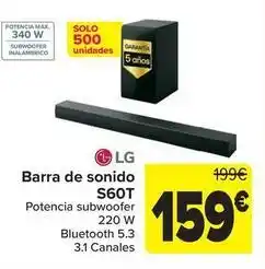 Carrefour Lg - barra de sonido s60t oferta
