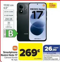 Carrefour Xiaomi - smartphone redmi note 17 oferta