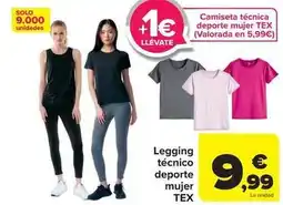 Carrefour Tex - legging técnico deporte mujer oferta
