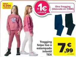 Carrefour Tex - tregging felpa liso o estampado infantil oferta
