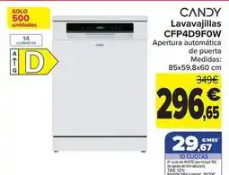 Carrefour Candy - lavavajillas cfp4d9f0w oferta