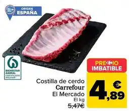 Carrefour Carrefour - costilla de cerdo el mercado oferta