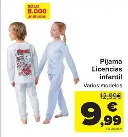 Carrefour Pijama licencias infantil oferta