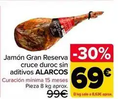 Carrefour Alarcos - jamón gran reserva cruce duroc sin aditivos oferta