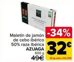 Carrefour Azuaga - maletín de jamón de cebo ibérico 50% raza ibérica oferta