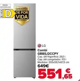 Carrefour Lg- combi gbbsj2ccpy oferta