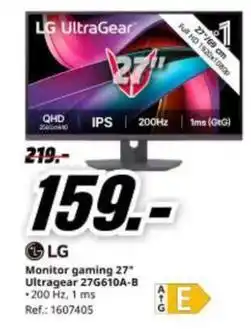 MediaMarkt Lg - monitor gaming 27 ultragear 27g610ab oferta