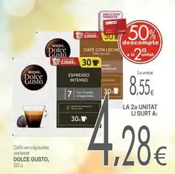 Valvi Supermercats Dolce gusto - cafe en capsules varietat oferta