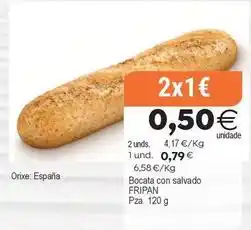 Supermercados Aquí Bocata con salvado oferta