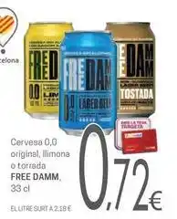 Valvi Supermercats Free damm - cervesa 0,0 original oferta