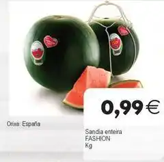 Supermercados Aquí Fashion - sandia enteira oferta