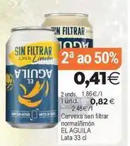 Supermercados Aquí Cervexa sen filtrar normal/limon oferta