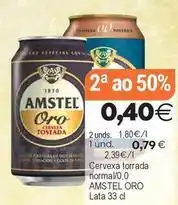 Supermercados Aquí Amstel - cervexa torrada normal/0,0 oferta