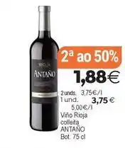 Supermercados Aquí De antaño - vino rioja colleita oferta