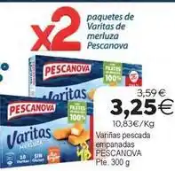 Supermercados Aquí Pescanova - varitas de merluza oferta