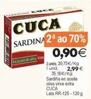 Supermercados Aquí Cuca - sardina en aceite oliva virxe extra oferta