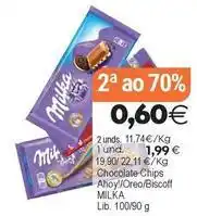 Supermercados Aquí Milka - chocolate chips ahoy/ oreo/ biscoff oferta
