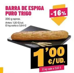 AhorraMas Puro - barra de espiga puro trigo oferta
