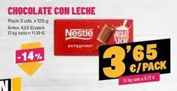 AhorraMas Nestlé - chocolate con leche oferta