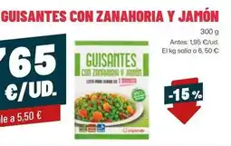 AhorraMas Guisantes con zanahoria y jamon oferta