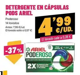 AhorraMas Ariel - detergente en capsulas pods oferta