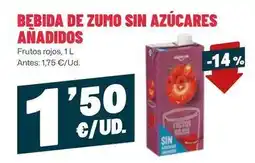 AhorraMas Bebida de zumo sin azucares anadidos oferta