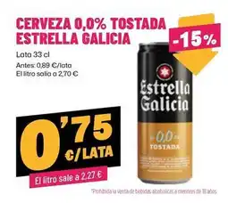 AhorraMas Estrella galicia - cerveza 0.0% tostada oferta