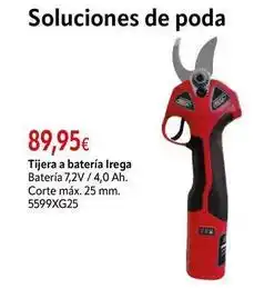 Cadena88 Irega - tijera a batería batería 7,2v / 4,0 ah oferta
