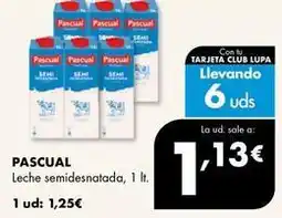 Supermercados Lupa Pascual - leche semidesnatada oferta