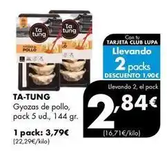 Supermercados Lupa Ta tung - gyozas de pollo oferta