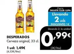 Supermercados Lupa Desperados - cerveza original oferta