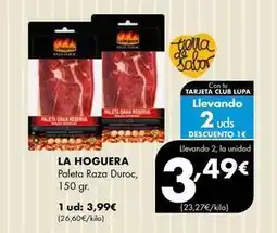Supermercados Lupa La hoguera - paleta raza duroc oferta