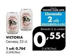Supermercados Lupa Victoria - cerveza oferta