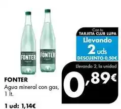 Supermercados Lupa Fonter - agua mineral con gas oferta