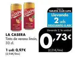 Supermercados Lupa La casera - tinto de verano limon oferta