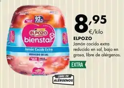 Supermercados Lupa Elpozo - jamon cocido extra reducido en sal, bajo en grasa, libre de alergenos oferta