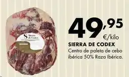Supermercados Lupa Sierra de codes - centro de paleta de cebo iberica 50% raza iberica oferta