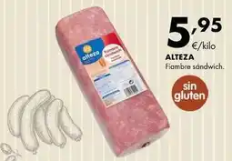 Supermercados Lupa Alteza - fiambre sándwich oferta